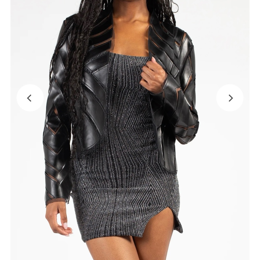 Mesh Vegan Leather jacket from Honey